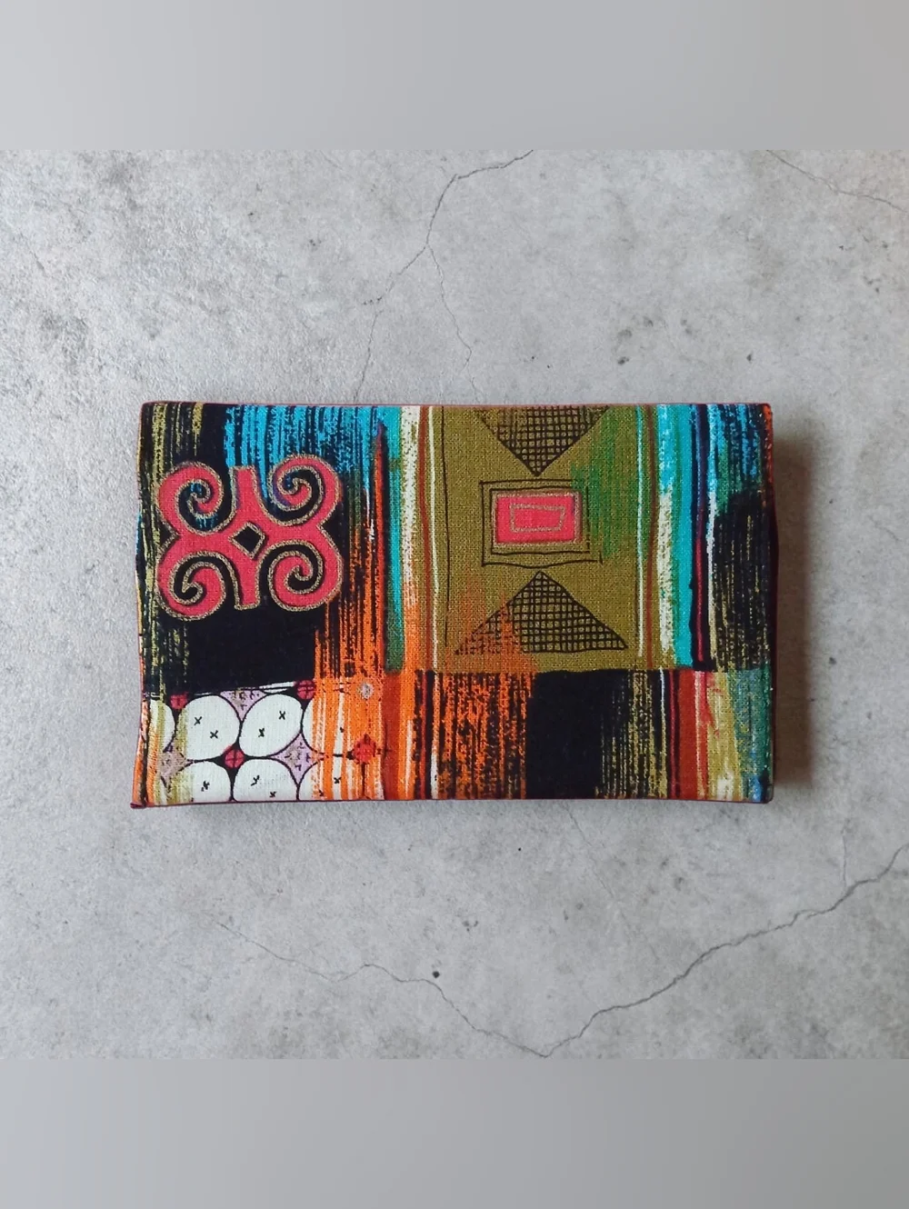NWT Handmade Bold Colorful Striped Wallet - Multicolor